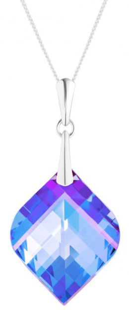 Preciosa Stříbrný náhrdelník s krystalem Lilac 6043 43 (řetízek, přívěsek)
