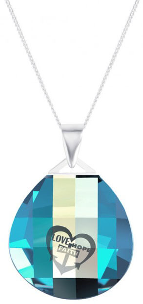 Preciosa Stříbrný náhrdelník s krystalem Lovella 6067 51 (řetízek, přívěsek)