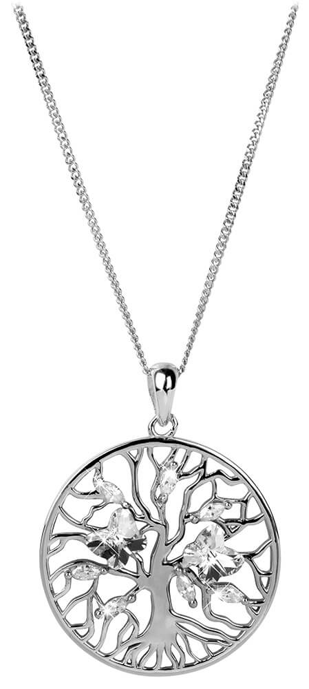 Levně Preciosa Stříbrný náhrdelník s krystaly Tree of Life 6072 00 (řetízek, přívěsek)