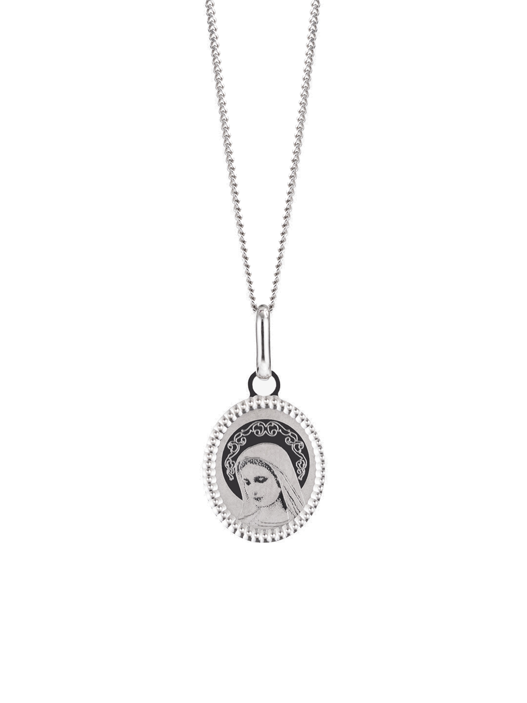 Preciosa Stříbrný náhrdelník s medailonkem Panna Marie 6154 00