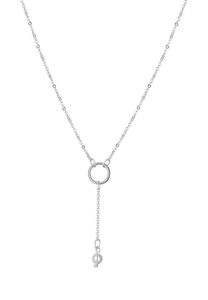 Praqia Elegantní stříbrný náhrdelník Silver pearl N6504_RH