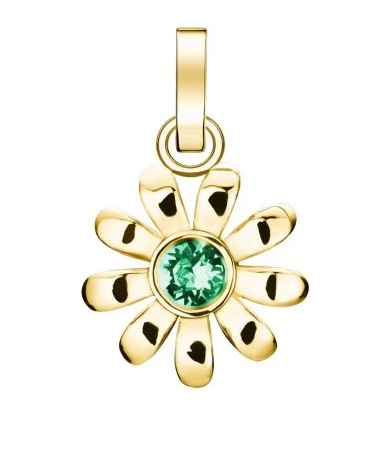 Rosefield Něžný pozlacený přívěsek Kytička The Pendant PE-Gold-Daisy Crystal