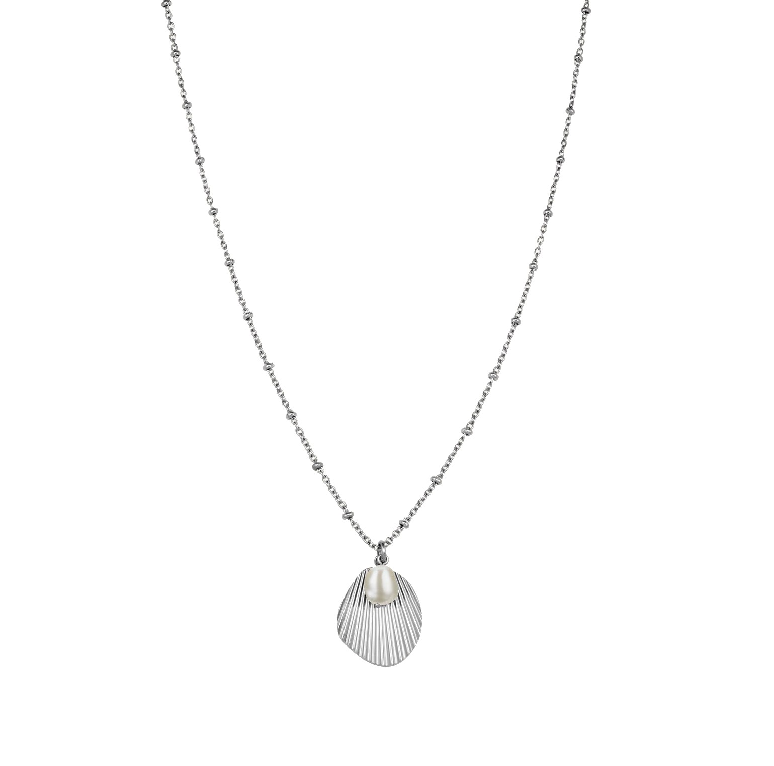 Rosefield Ocelový náhrdelník s mušlí Amber JSPNS-J160
