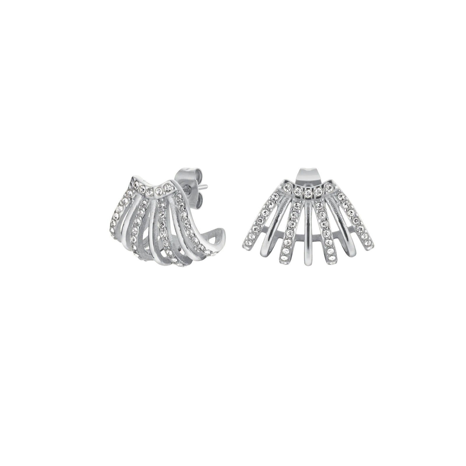 Rosefield Oslnivé ocelové náušnice s krystaly Swarovski JECCS-J1030