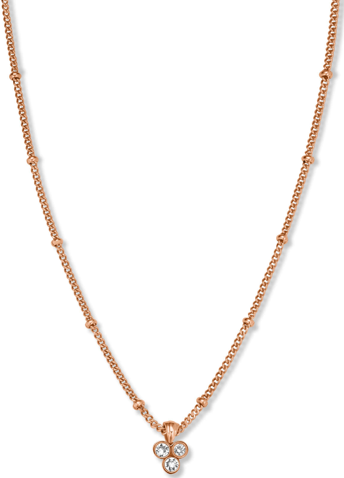 Levně Rosefield Pozlacený náhrdelník s trojitým krystalem Swarovski Toccombo JTNTRG-J443