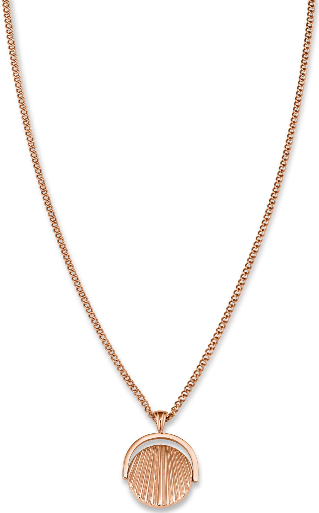 Levně Rosefield Růžově zlacený náhrdelník s mušlí Toccombo JTNCRG-J449