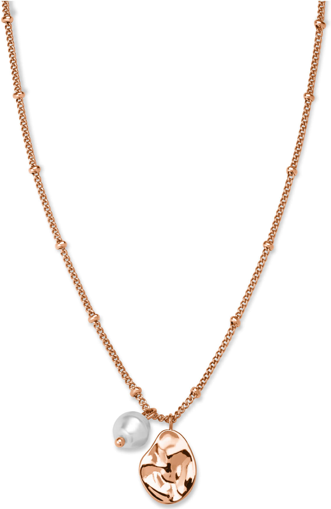 Rosefield Růžově zlacený náhrdelník s přívěsky Toccombo JTNPRG-J447