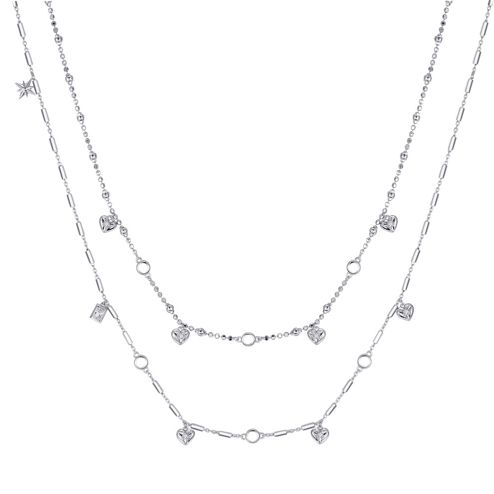 Rosato Dvojitý stříbrný náhrdelník Storie RZC018