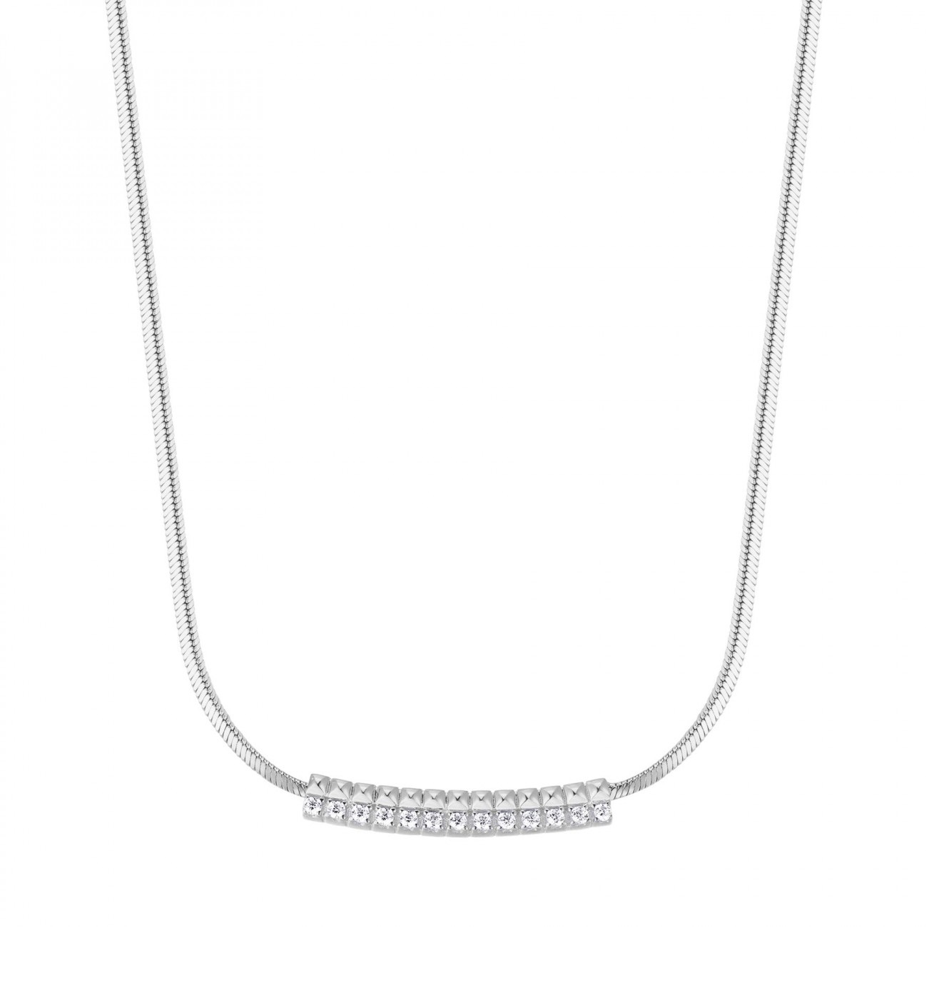 Rosato Pôvabný strieborný náhrdelník so zirkónmi Cubica RZCU53