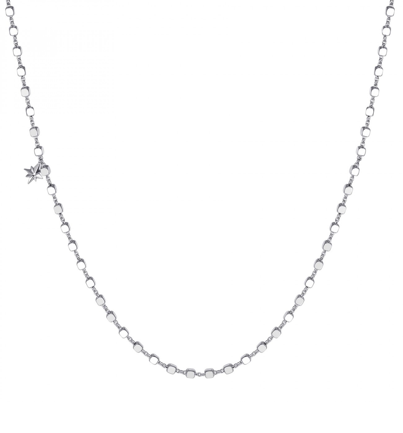 Levně Rosato Stříbrný kostičkový náhrdelník na přívěsky Storie RZC016