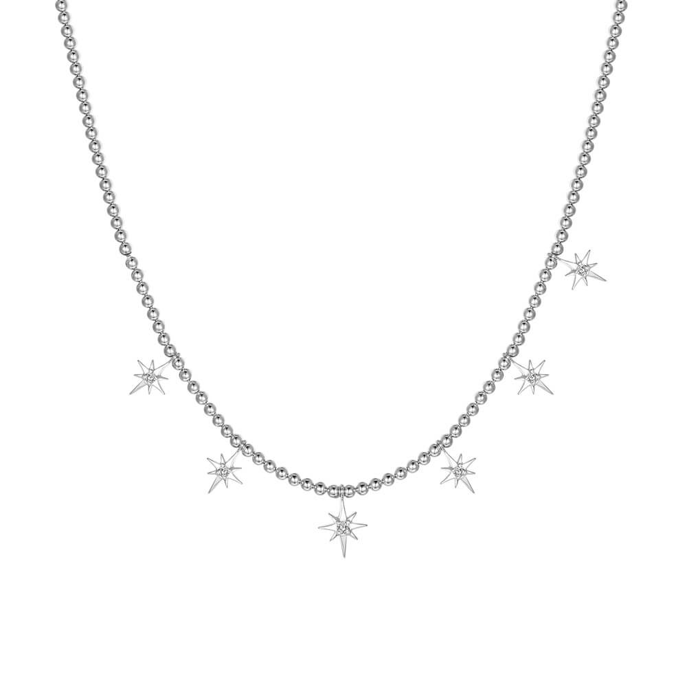 Rosato Stříbrný náhrdelník s přívěsky Storie RZC035