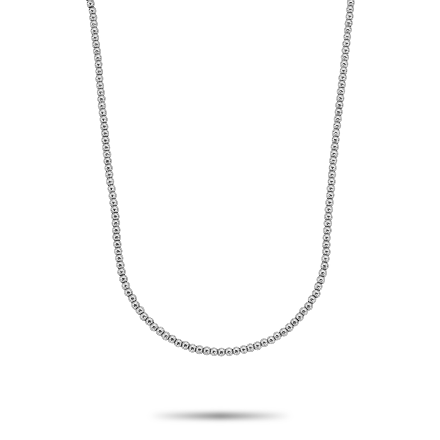 Rebel&Rose Dámsky korálkový náhrdelník Silver Shine RR-NL045-S-40