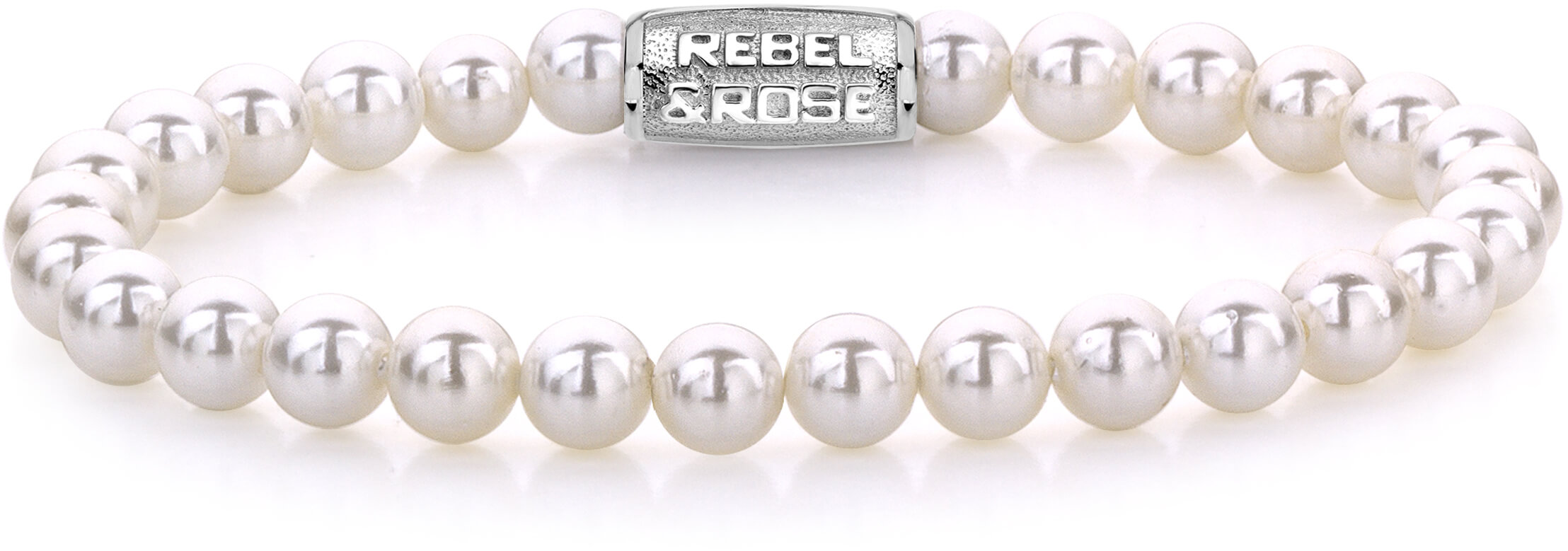 Rebel&Rose Korálkový náramek Pearl Gem RR-60054-S 15 cm - XS