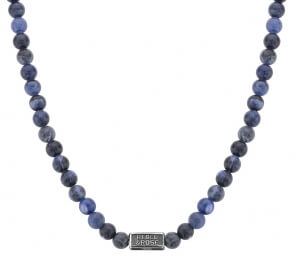 Rebel&Rose Korálkový náhrdelník Midnight Blue RR-NL014-S-70