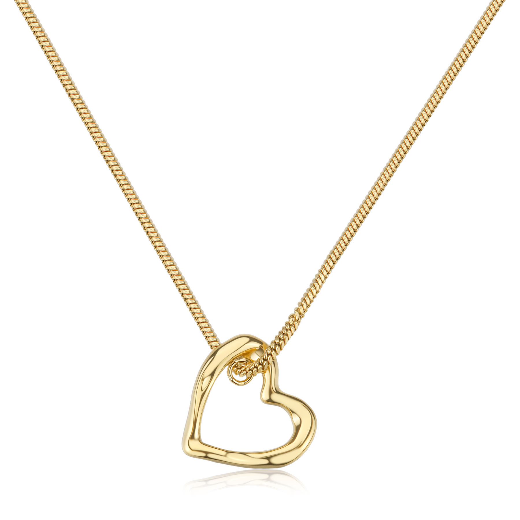 S'Agapõ Pozlátený náhrdelník so srdiečkom Emotion SMO04