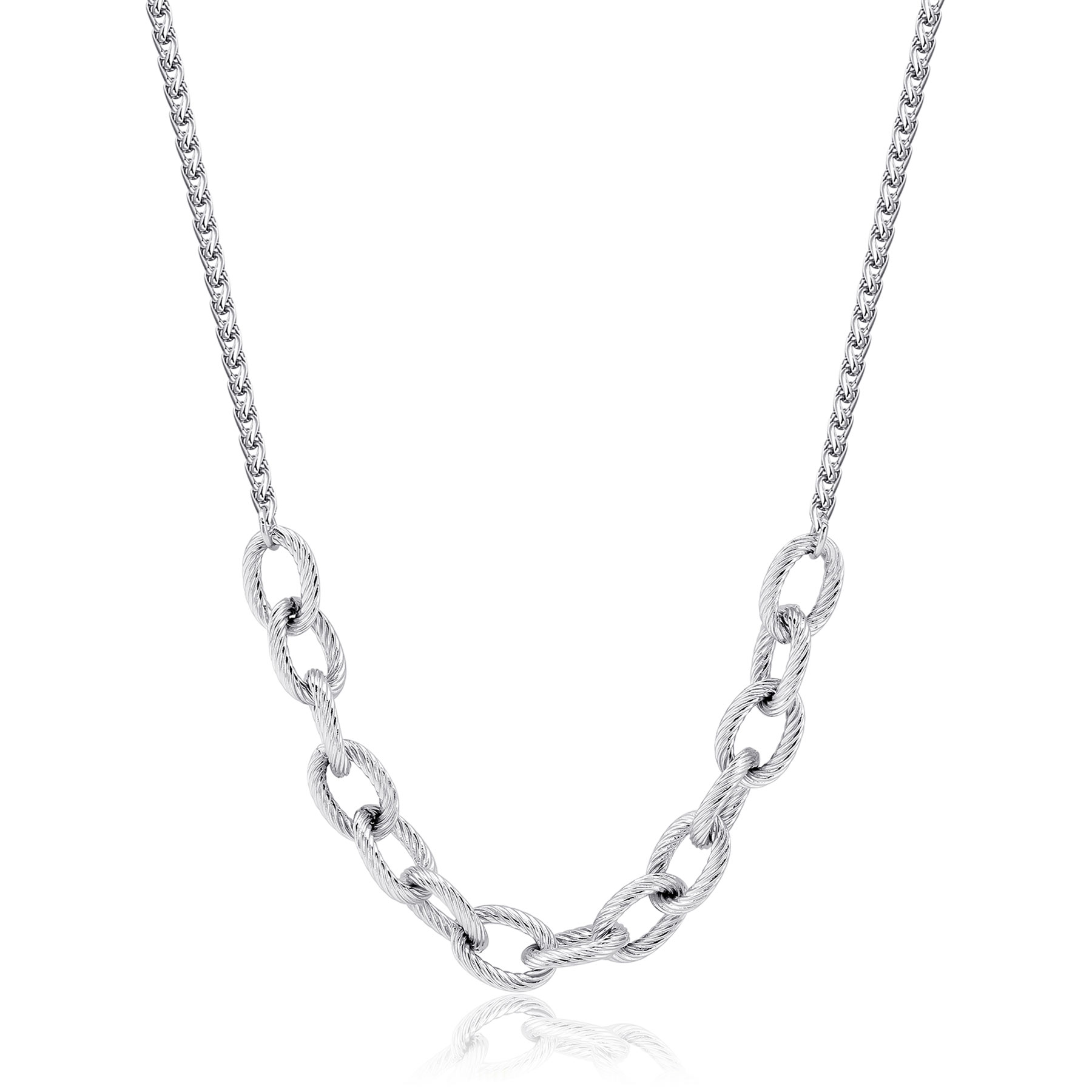 Levně S`Agapõ Moderní ocelový náhrdelník Chunky SHK61