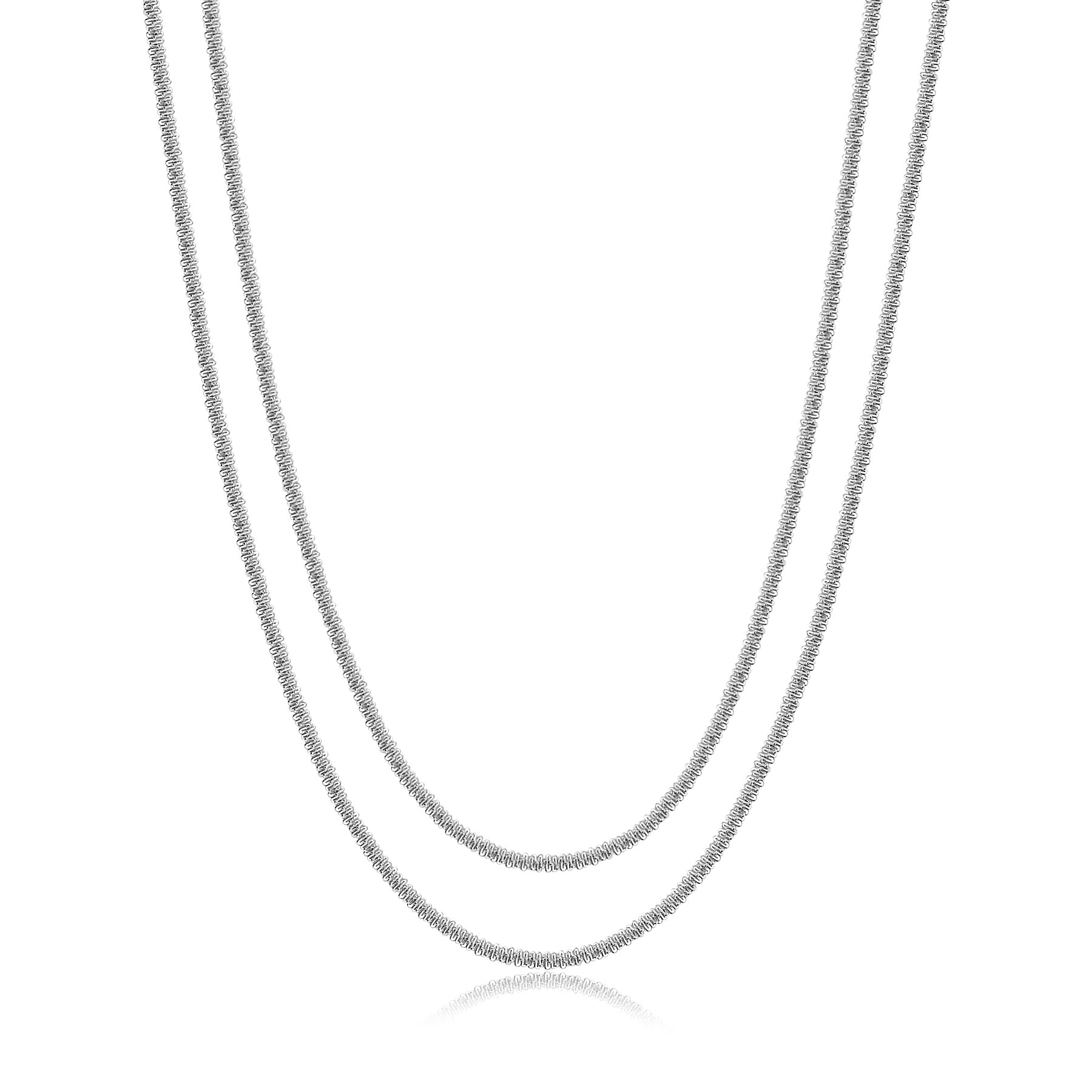 S'Agapõ Nádherný oceľový dvojitý náhrdelník Chunky SHK104