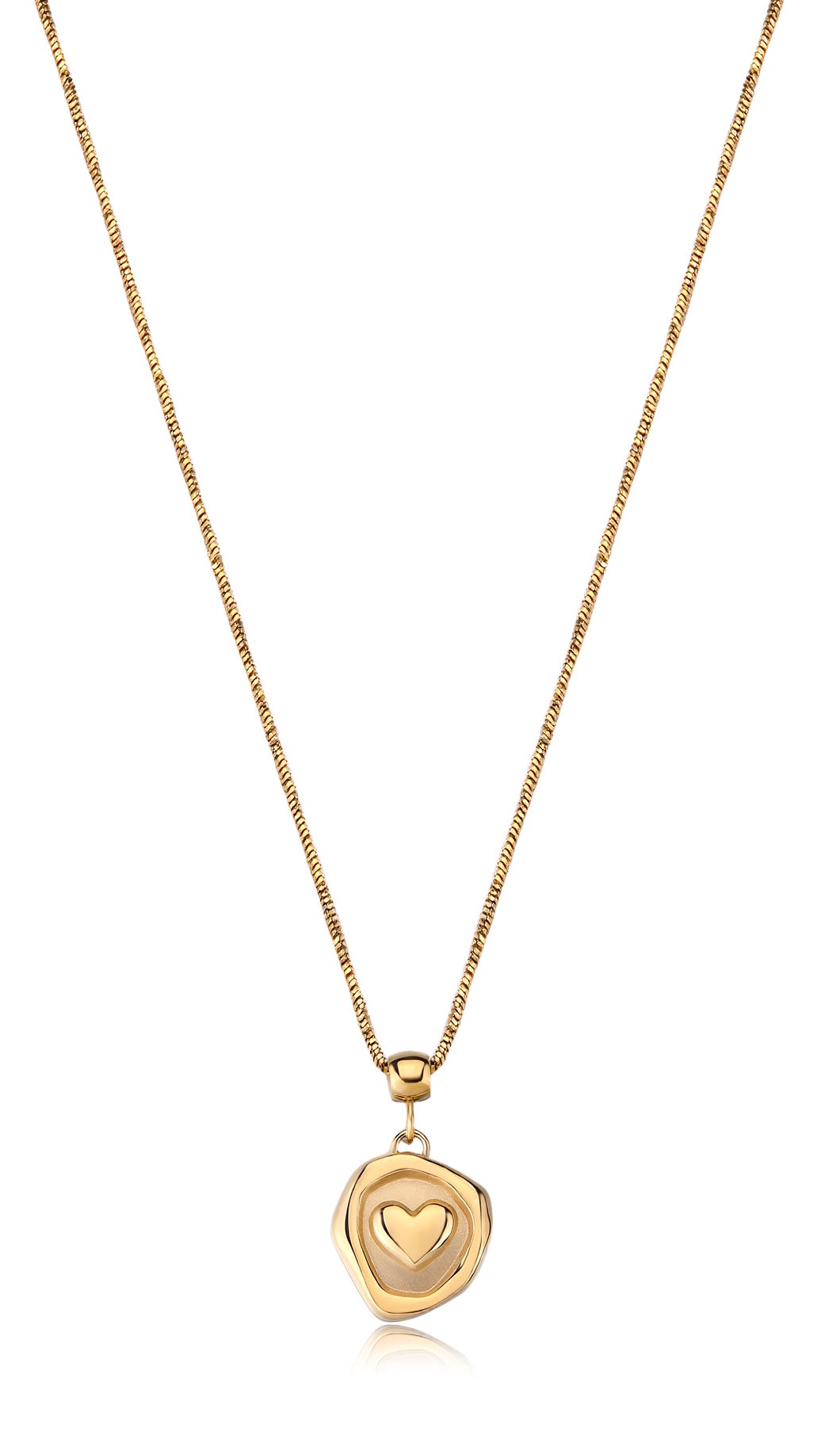 S'Agapõ Nežný pozlátený náhrdelník so srdiečkom Feelings SFE39