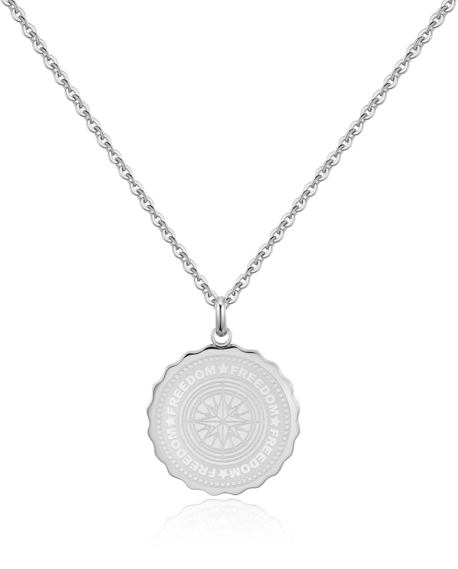 S`Agapõ Ocelový náhrdelník Freedom Coin SKY05
