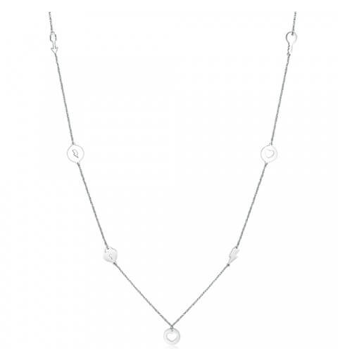 Levně S`Agapõ Ocelový náhrdelník s ozdobami Hidden SHD01