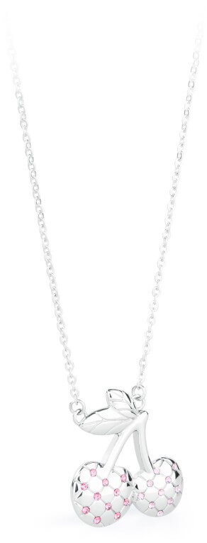 Levně S`Agapõ Ocelový náhrdelník s třešněmi Sweet SWE04