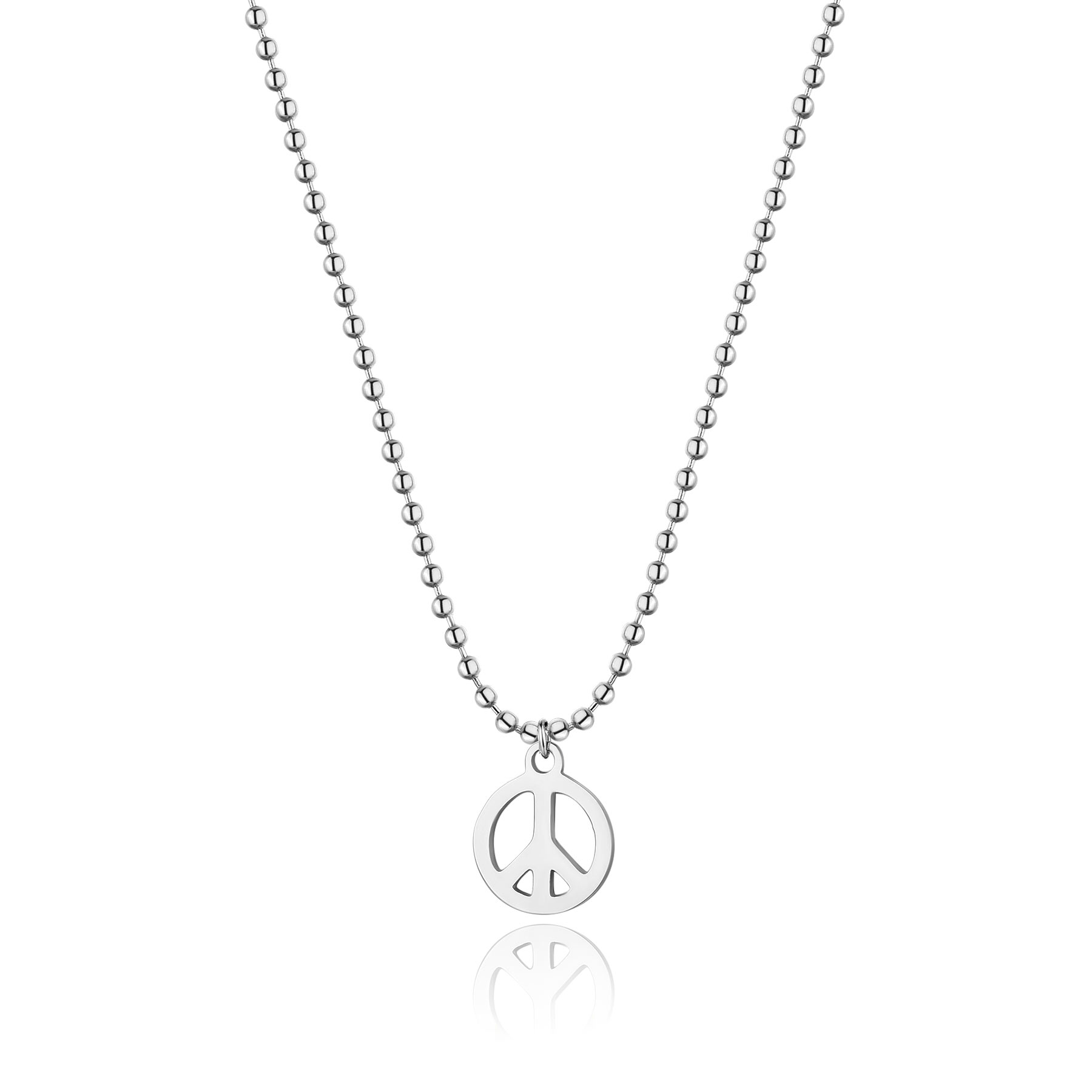 Levně S`Agapõ Originální ocelový náhrdelník Peace Smile SSM002