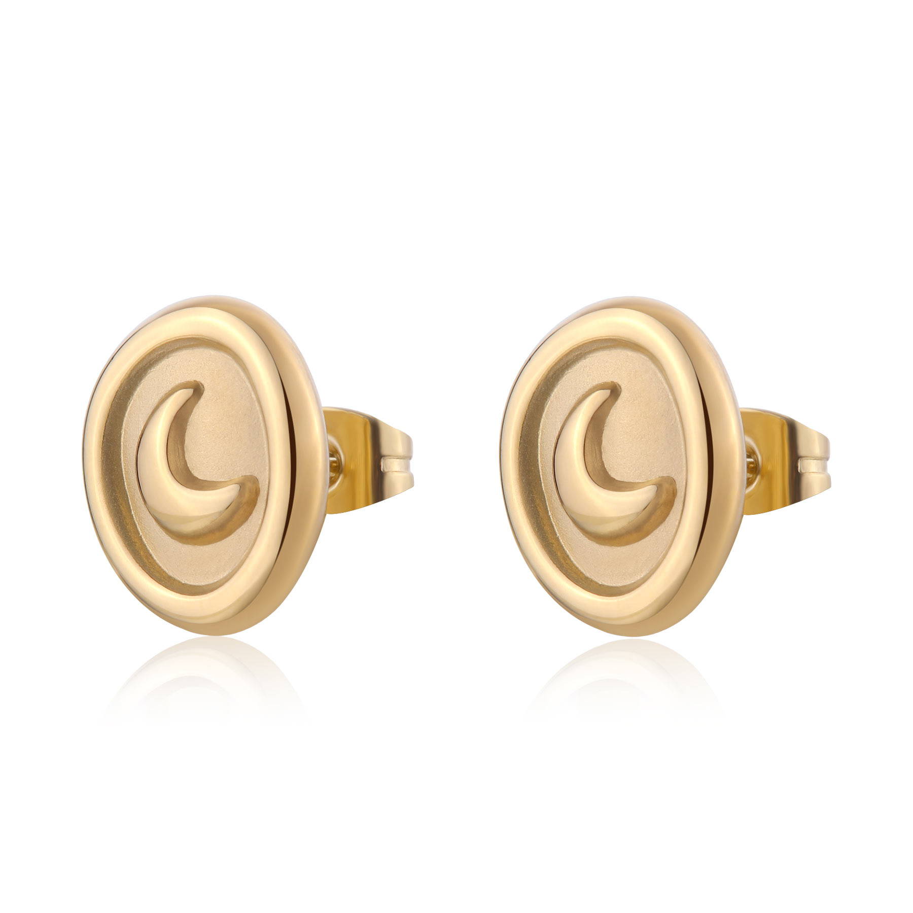 S'Agapõ Pozlátené kôstky z ocele Mesiac Feelings SFE24