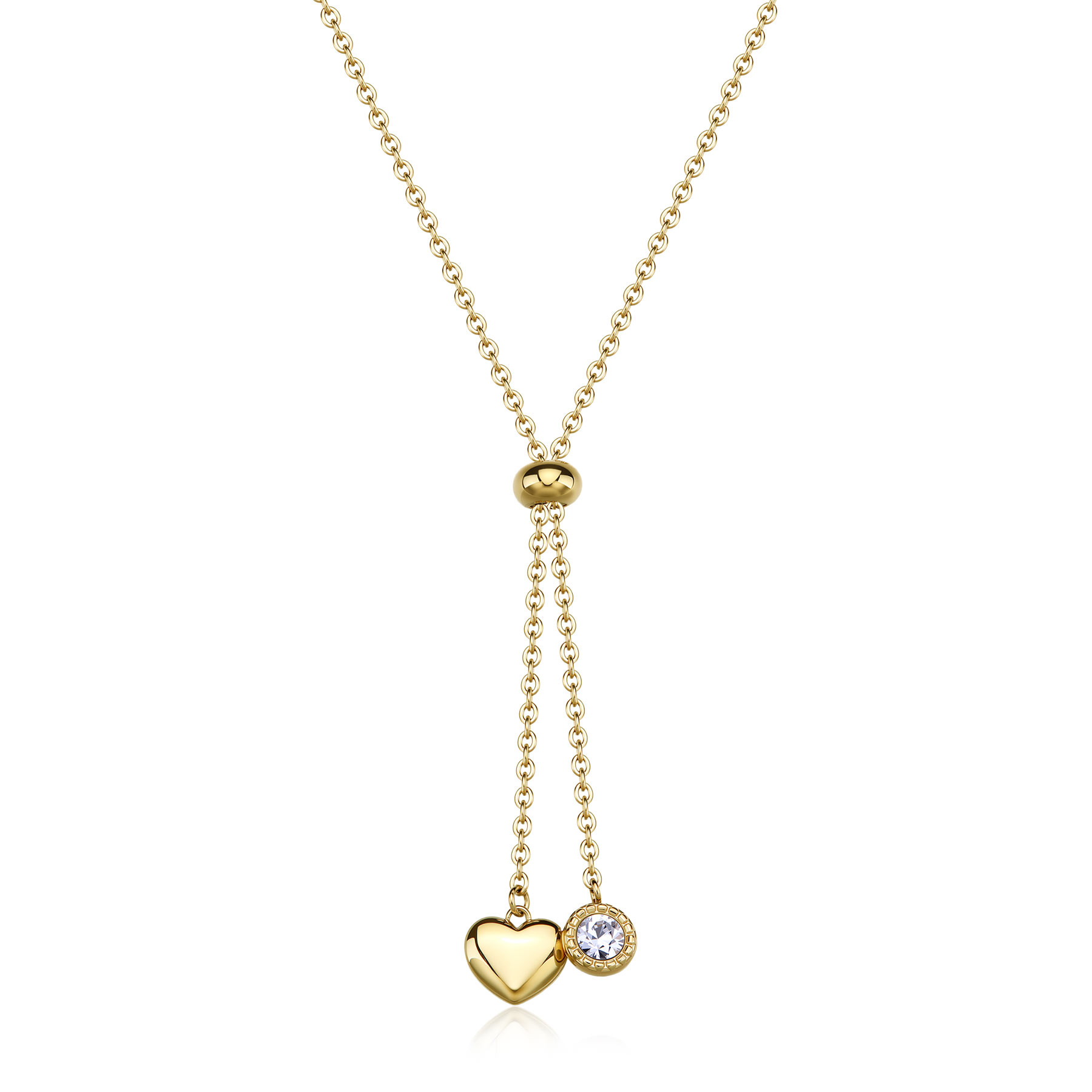 S'Agapõ Pozlátený náhrdelník s posuvným zapínaním Aurora SAR61