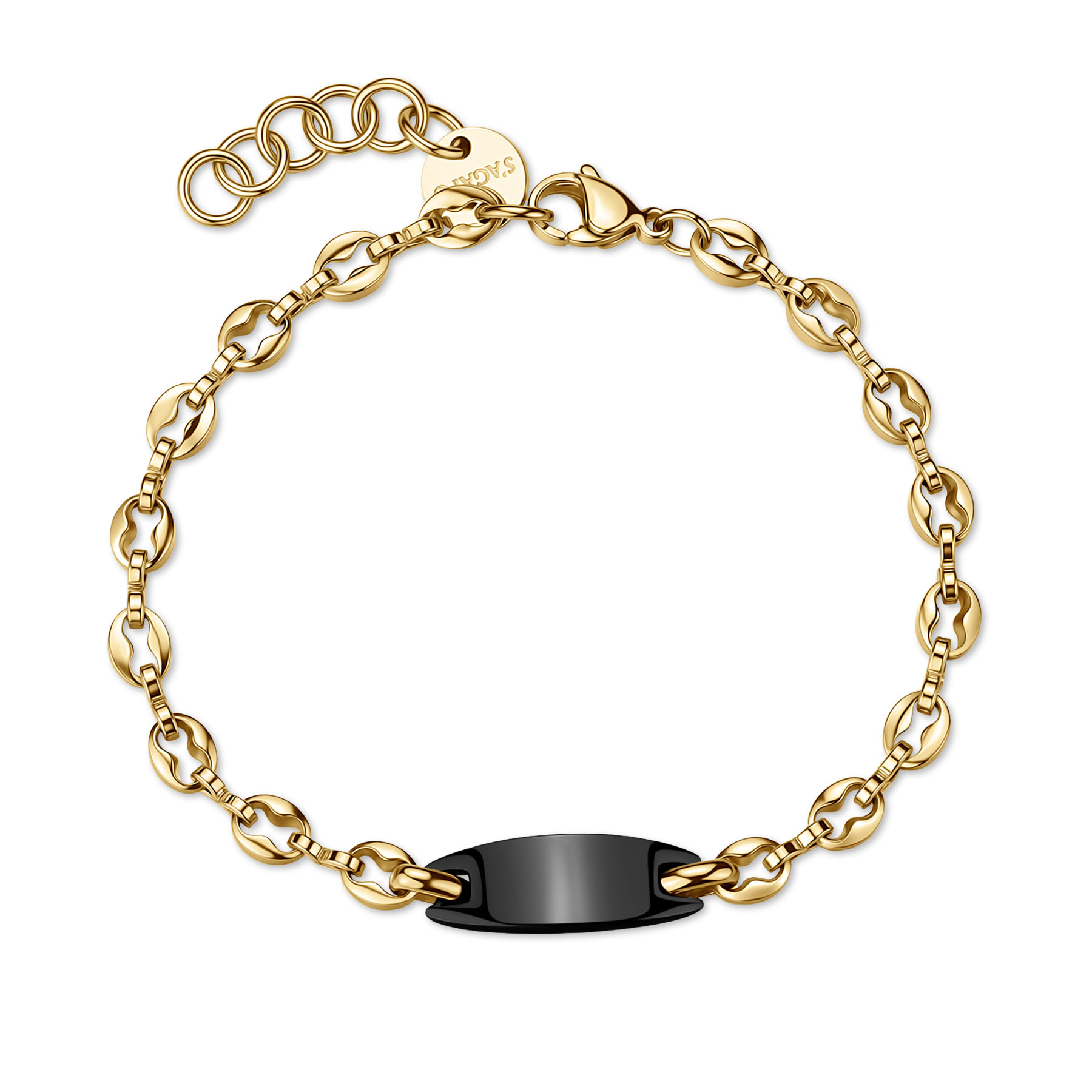 S'Agapõ Pozlátený pánsky náramok z ocele Titan STI22