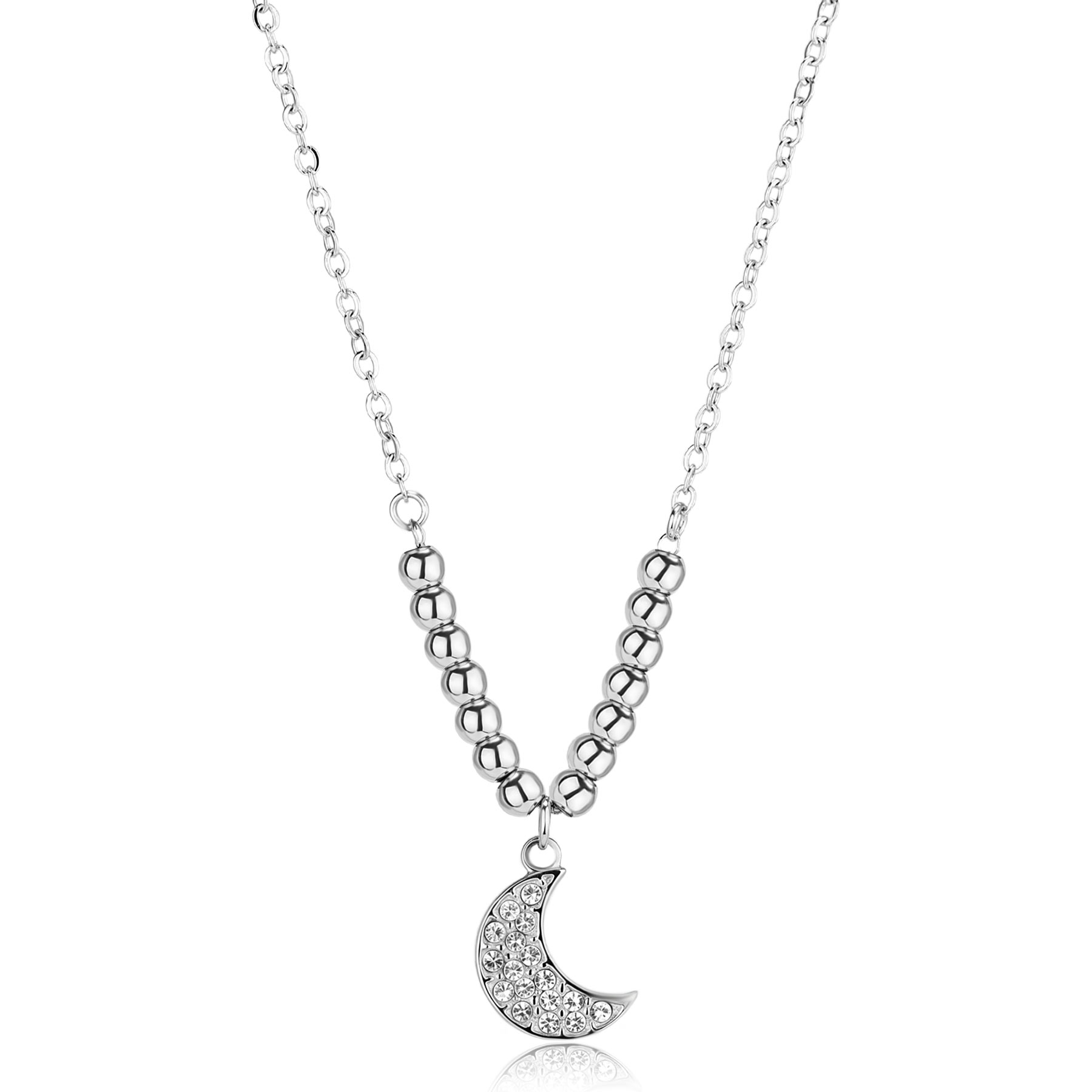 S'Agapõ Půvabný náhrdelník Měsíc s krystaly Witch SWH03