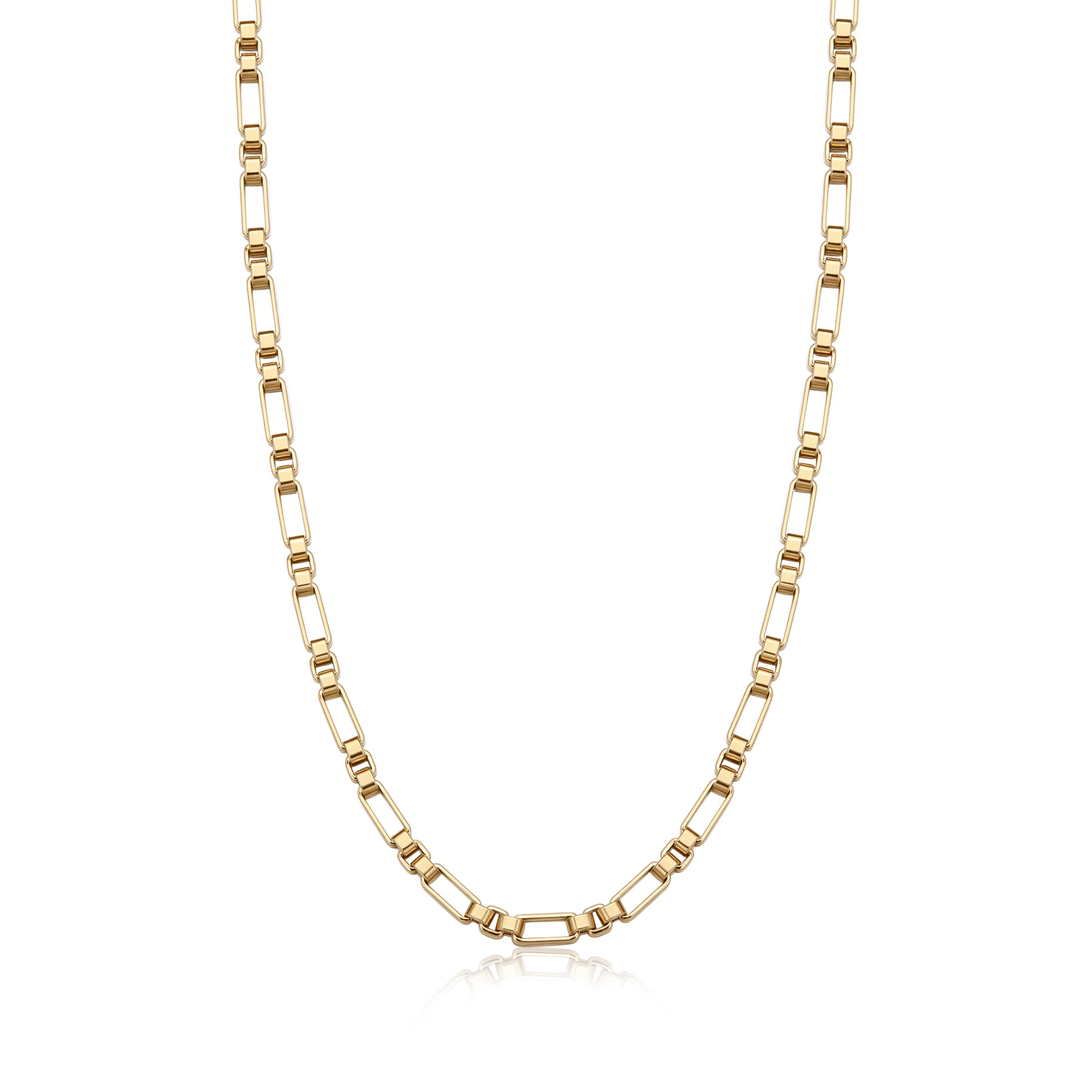 S'Agapõ Slušivá pozlátená retiazka pre mužov Ripple SRP91