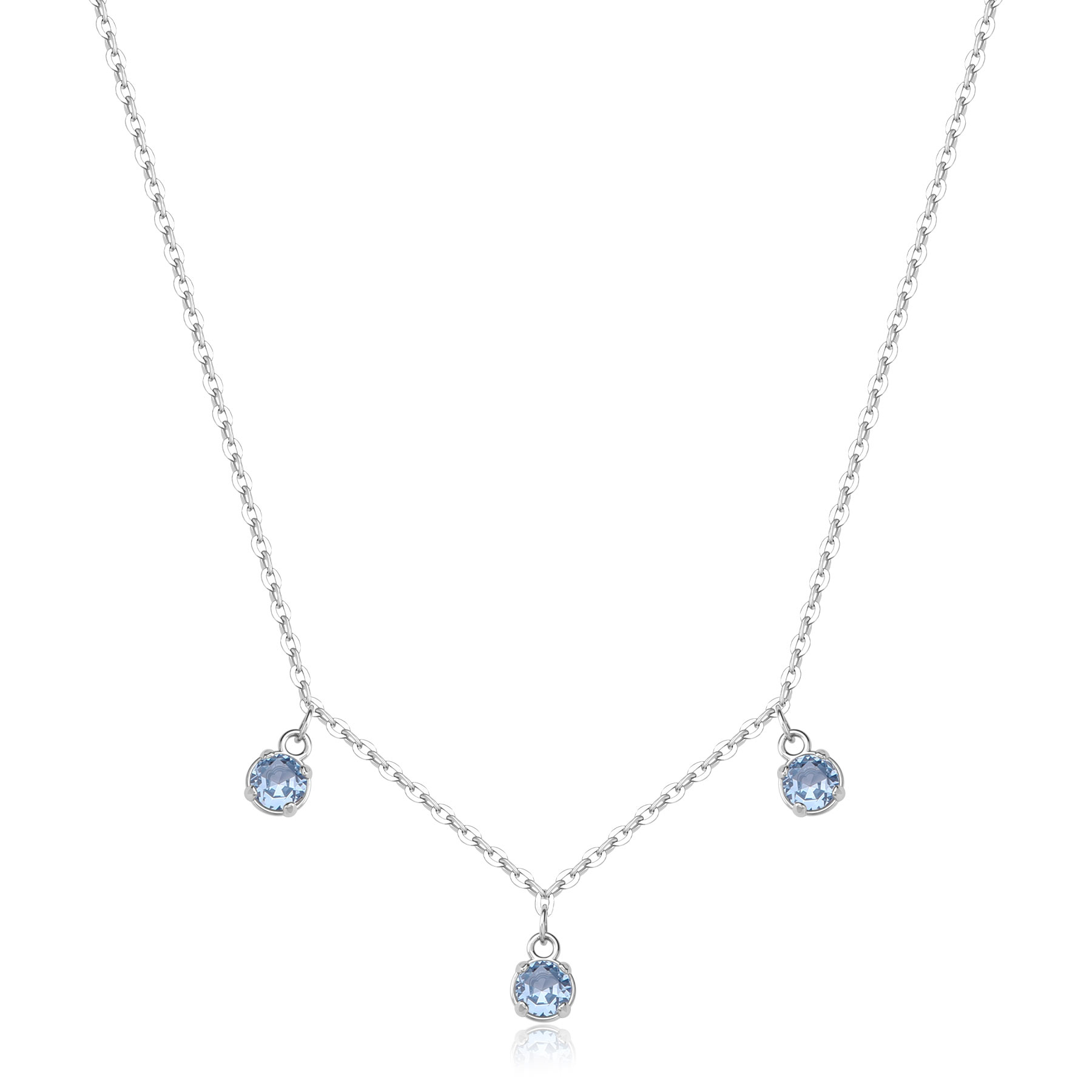 S'Agapõ Oceľový náhrdelník s kubickými zirkónmi Dazzly SDZ143