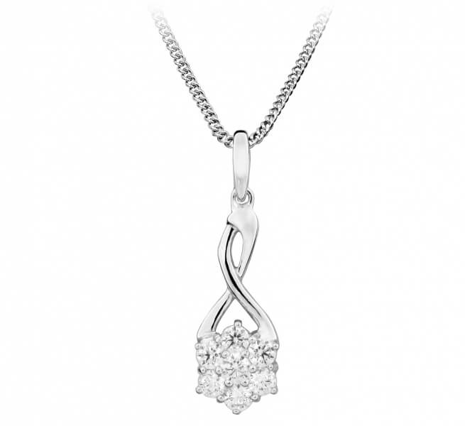 Silver Cat Očarujúce náhrdelník so zirkónmi SC373