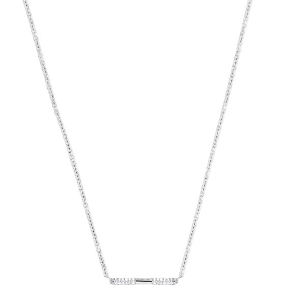 Levně Silver Cat Minimalistický stříbrný náhrdelník s kubickými zirkony SC510