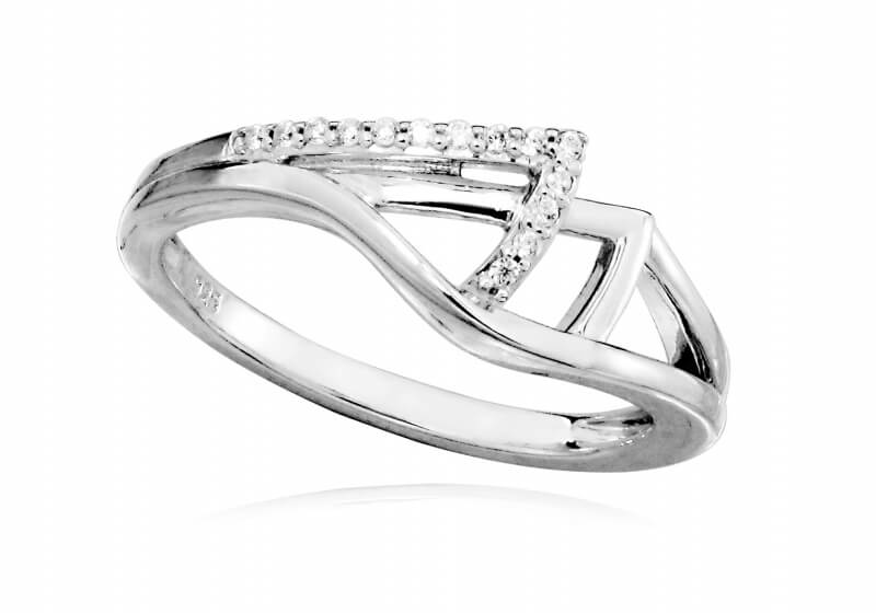 Silver Cat Stříbrný prsten s čirými zirkony SC370 60 mm