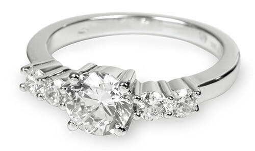 Silver Cat Stříbrný prsten s krystaly SC124 56 mm