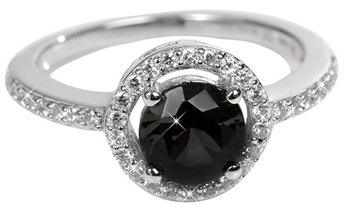 Stříbrný prsten s krystaly SC163