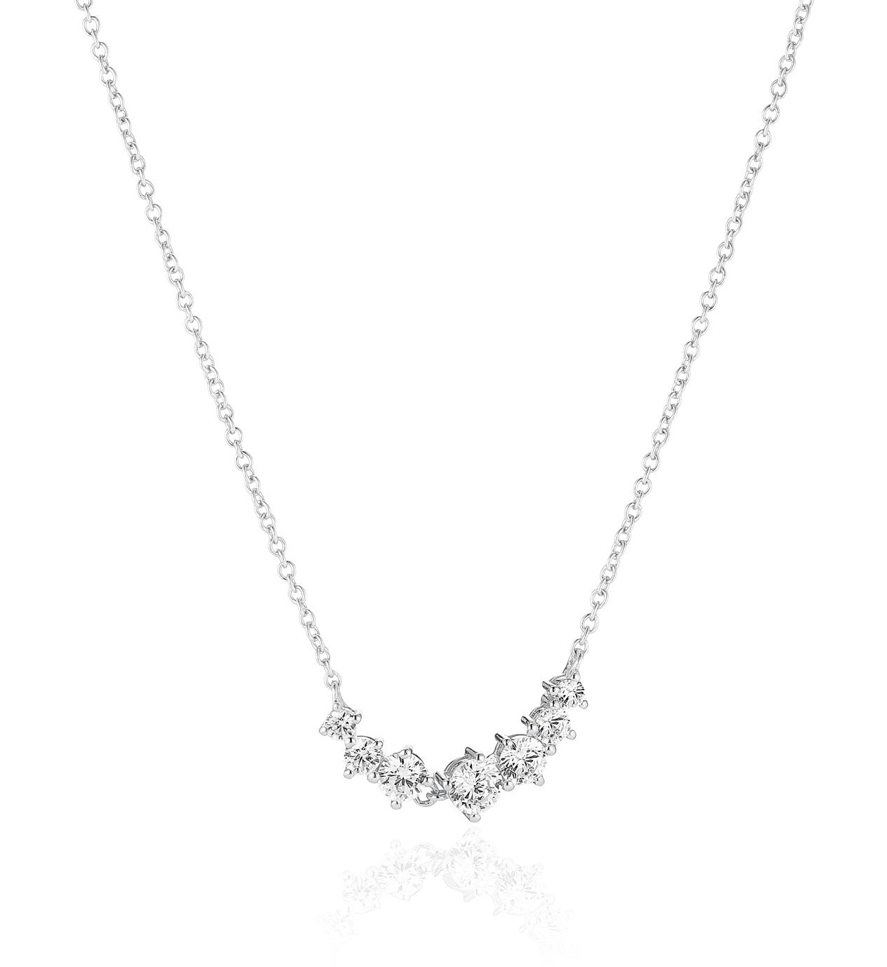 Levně Sif Jakobs Oslnivý stříbrný náhrdelník s kubickými zirkony Belluno SJ-N42123-CZ-SS