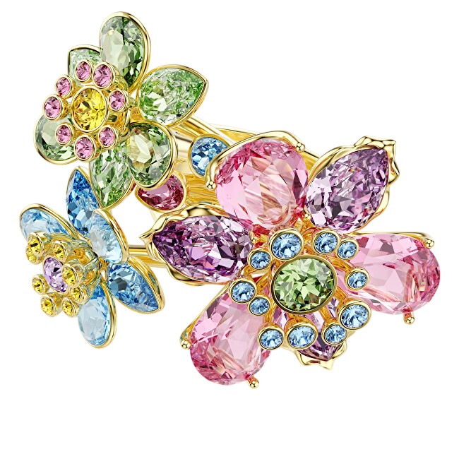Swarovski Jedinečný květinový prsten s krystaly Idyllia 5709027 55 mm