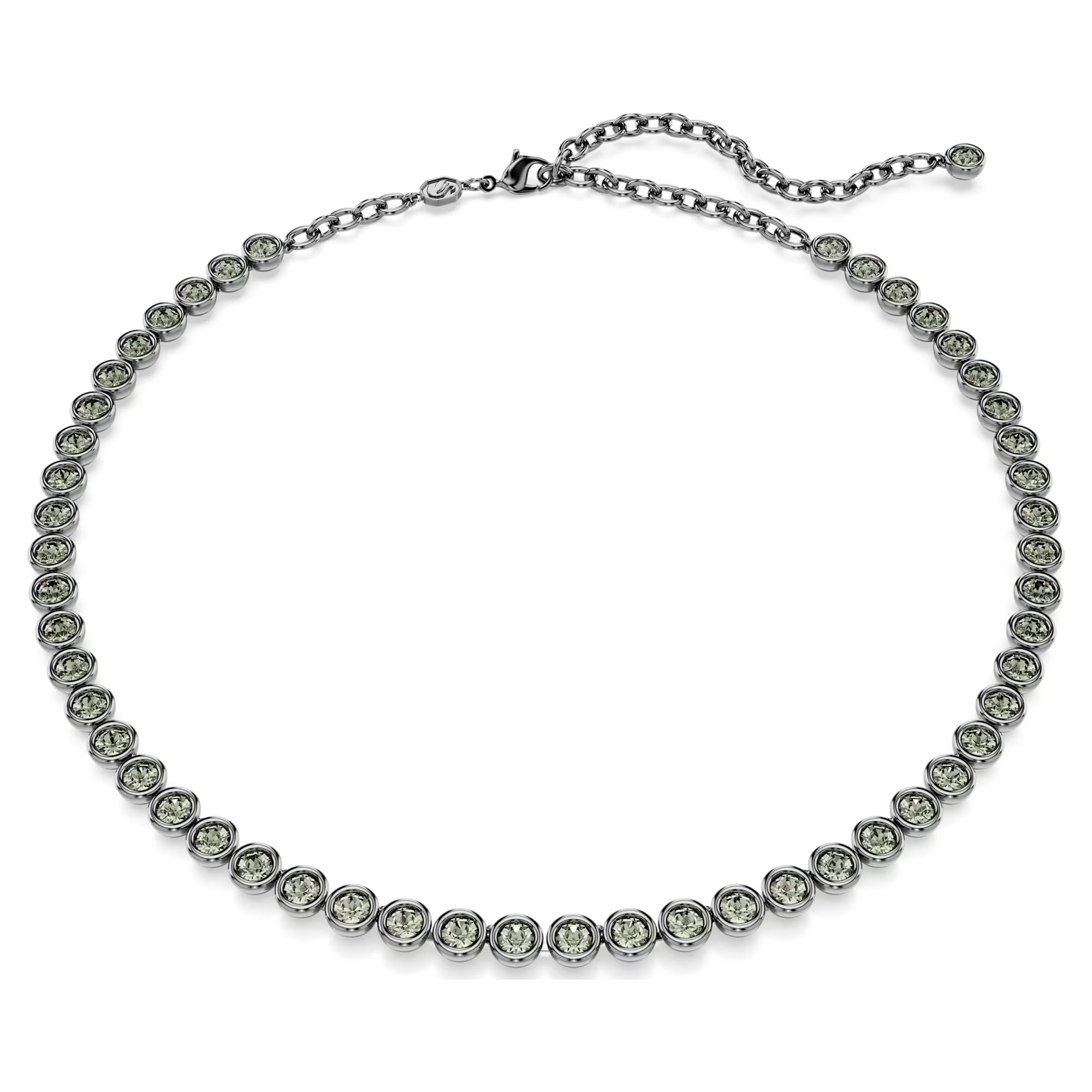 Levně Swarovski Luxusní náhrdelník s černými křišťály Imber Tennis 5682593