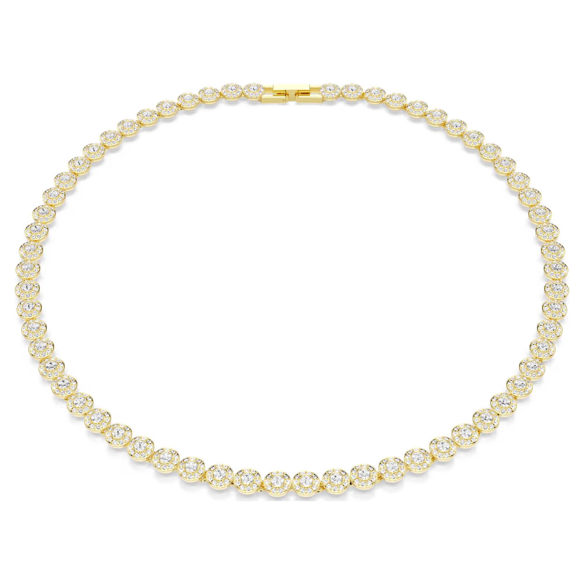 Swarovski Luxusný pozlátený náhrdelník s kryštálmi Una Angelic 5751560