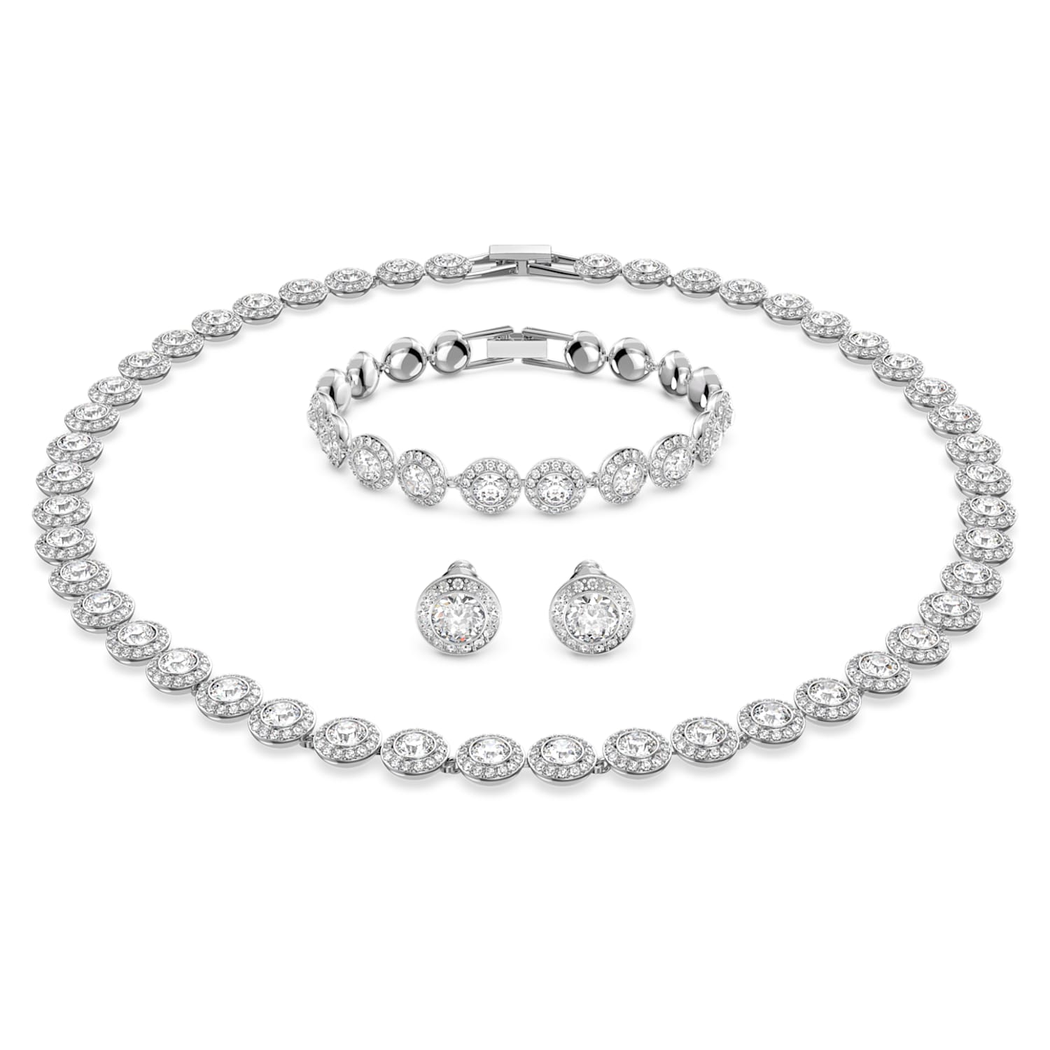 Levně Swarovski Luxusní sada šperků s krystaly Angelic 5367853 (náušnice, náramek, náhrdelník)