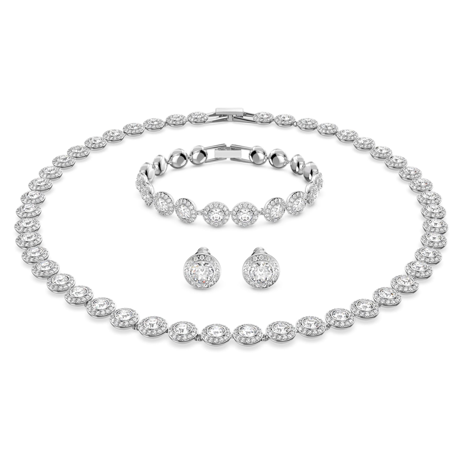 Swarovski Set di gioielli di lusso con cristalli Angelic 5367853 (orecchini, bracciale, collana)