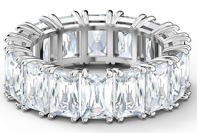 Swarovski Luxusné trblietavý prsteň Vittore 5572699 60 mm