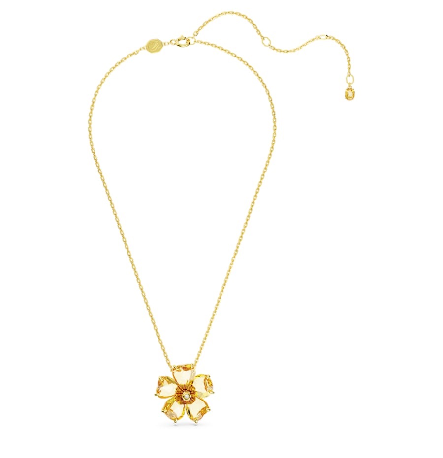 Levně Swarovski Nepřehlédnutelný pozlacený náhrdelník s krystaly Florere 5650570