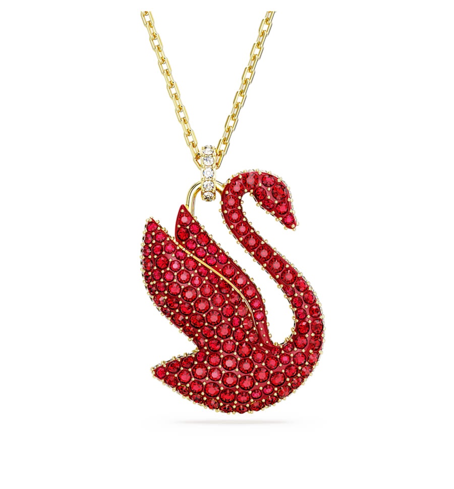 Swarovski -  Oslnivý pozlacený náhrdelník s Labutí Iconic Swan 5649773