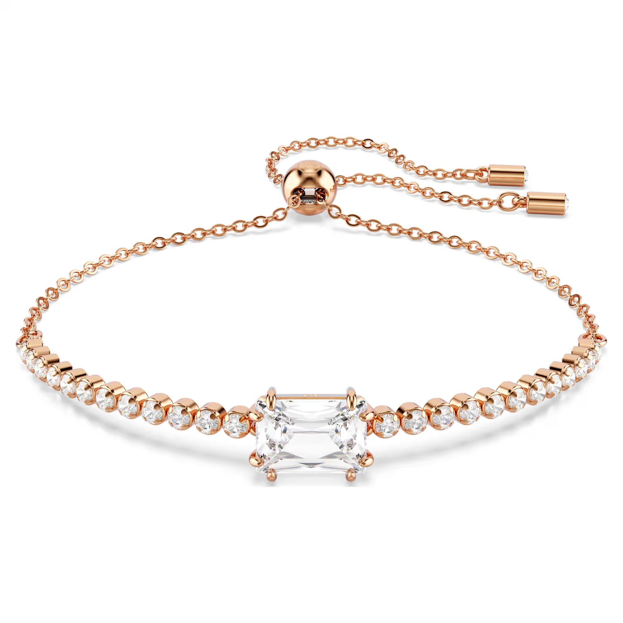 Swarovski Pozlacený náramek s čirým zirkonem Tennis Matrix 5730706