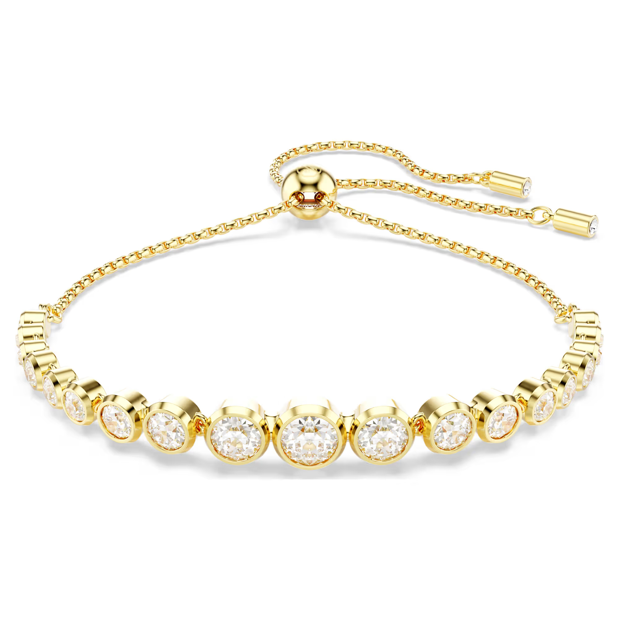 Swarovski Pozlacený náramek s čirými krystaly Tennis Imber 5705450