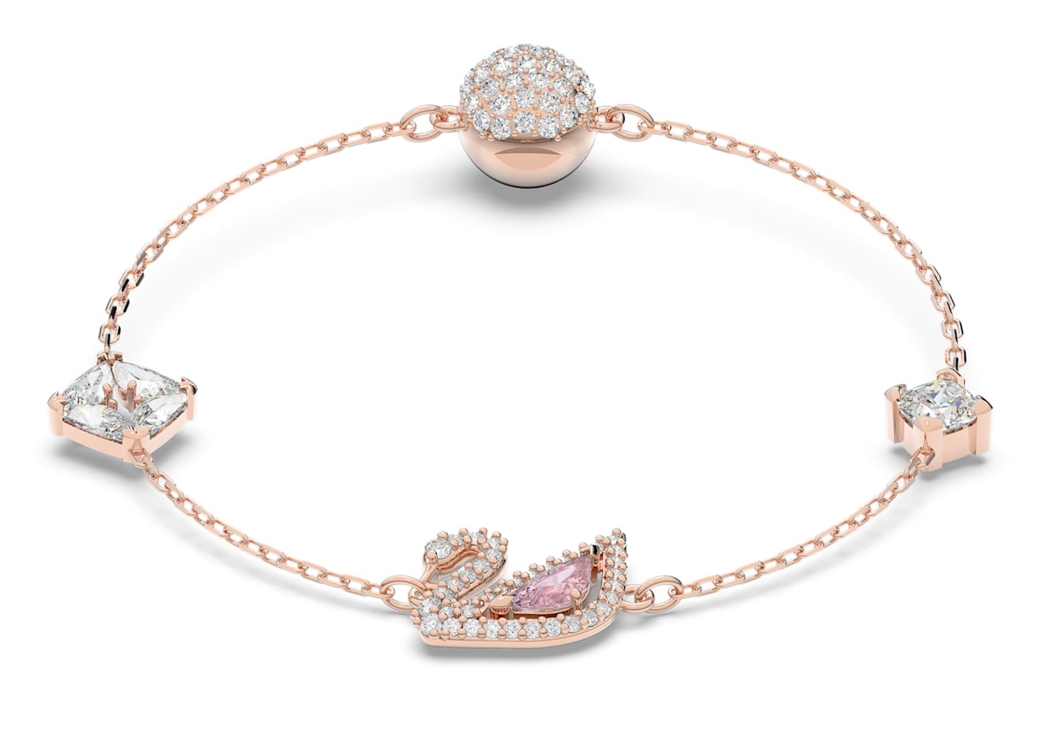 Swarovski Incantevole bracciale in bronzo Dazzling Swan 5485876 18,5 cm