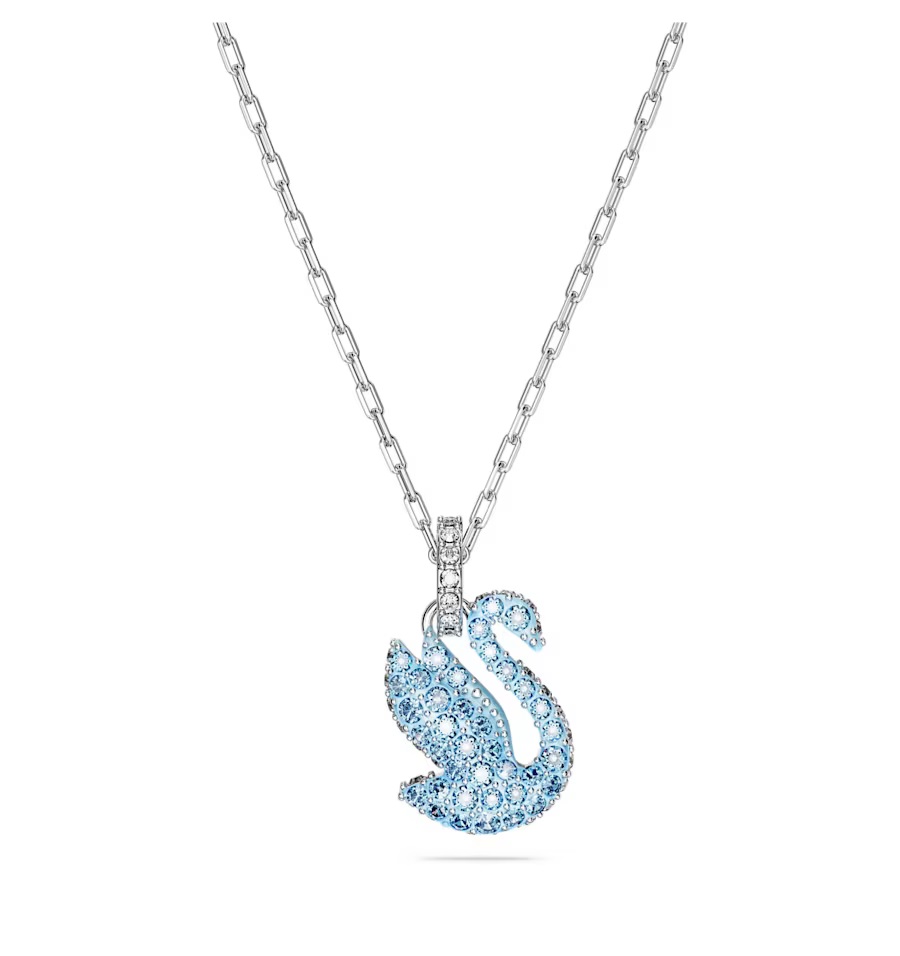Swarovski -  Něžný náhrdelník s modrou Labutí Iconic Swan 5680422